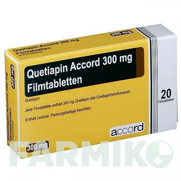КВЕТІАПІН (QUETIAPIN) 300 мг таблетки 20 шт - Кветіапін ACCORD HEALTHCARE