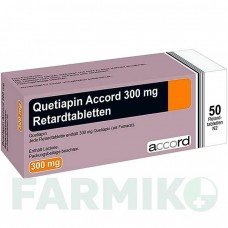 КВЕТІАПІН (QUETIAPIN) 300 мг таблетки 50 шт - Кветіапін ACCORD HEALTHCARE
