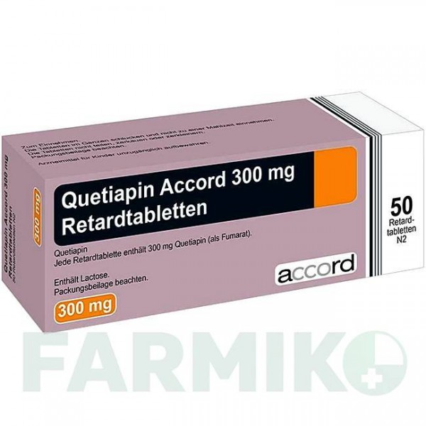 КВЕТИАПИН (QUETIAPIN) 300 мг таблетки 50 шт - Кветиапин ACCORD HEALTHCARE