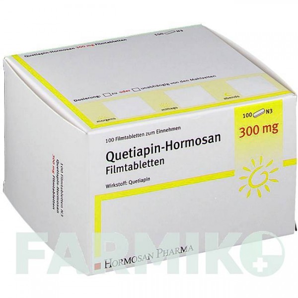 КВЕТІАПІН (QUETIAPIN) 300 мг таблетки 100 шт - Кветіапін HORMOSAN PHARMA