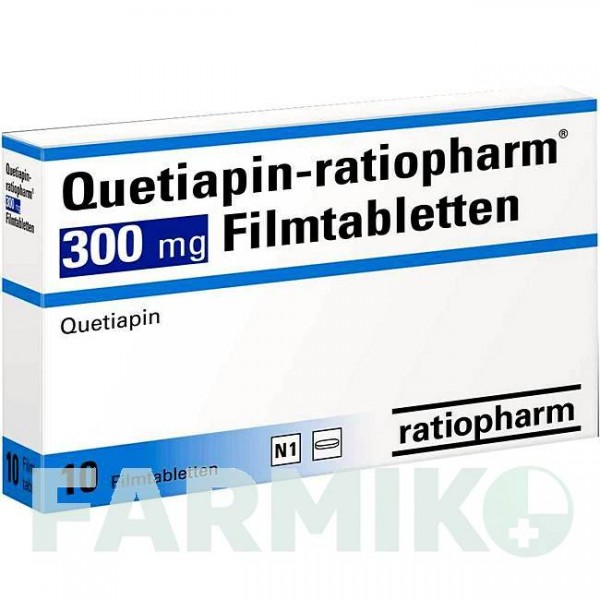 КВЕТИАПИН (QUETIAPIN) 300 мг таблетки 10 шт - Кветиапин RATIOPHARM