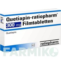 КВЕТІАПІН (QUETIAPIN) 300 мг таблетки 20 шт - Кветіапін RATIOPHARM