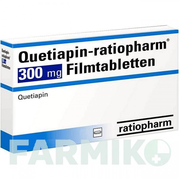 КВЕТИАПИН (QUETIAPIN) 300 мг таблетки 20 шт - Кветиапин RATIOPHARM