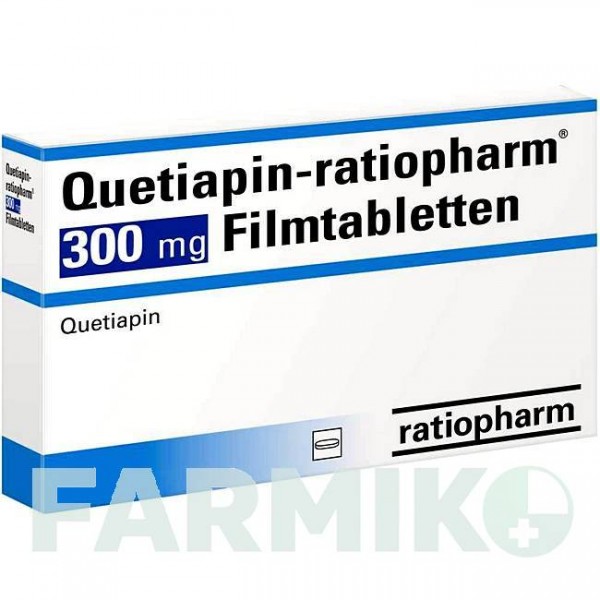 КВЕТИАПИН (QUETIAPIN) 300 мг таблетки 50 шт - Кветиапин RATIOPHARM