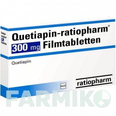 КВЕТИАПИН (QUETIAPIN) 300 мг таблетки 100 шт - Кветиапин RATIOPHARM