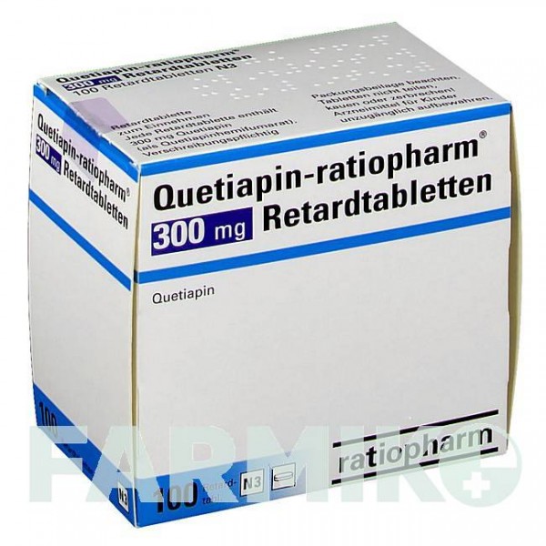 КВЕТИАПИН (QUETIAPIN) 300 мг таблетки 100 шт - Кветиапин RATIOPHARM
