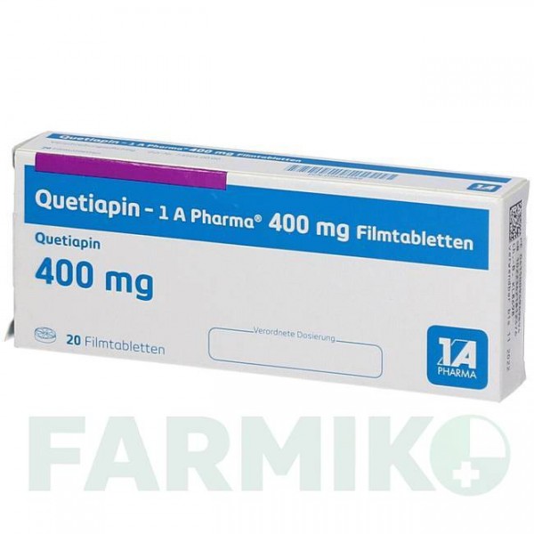 КВЕТИАПИН (QUETIAPIN) 400 мг таблетки 20 шт - Кветиапин 1 A PHARMA
