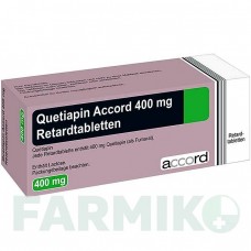 КВЕТІАПІН (QUETIAPIN) 400 мг таблетки 10 шт - Кветіапін ACCORD HEALTHCARE