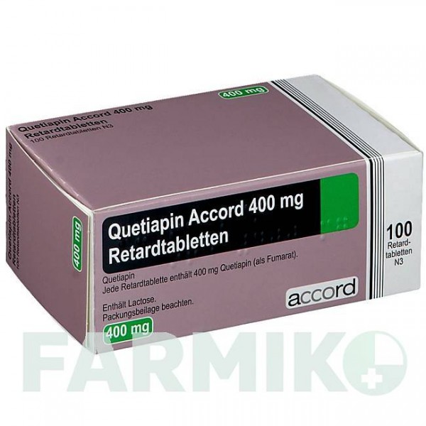КВЕТИАПИН (QUETIAPIN) 400 мг таблетки 100 шт - Кветиапин ACCORD HEALTHCARE