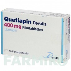 КВЕТІАПІН (QUETIAPIN) 400 мг таблетки 50 шт - Кветіапін DEVATIS
