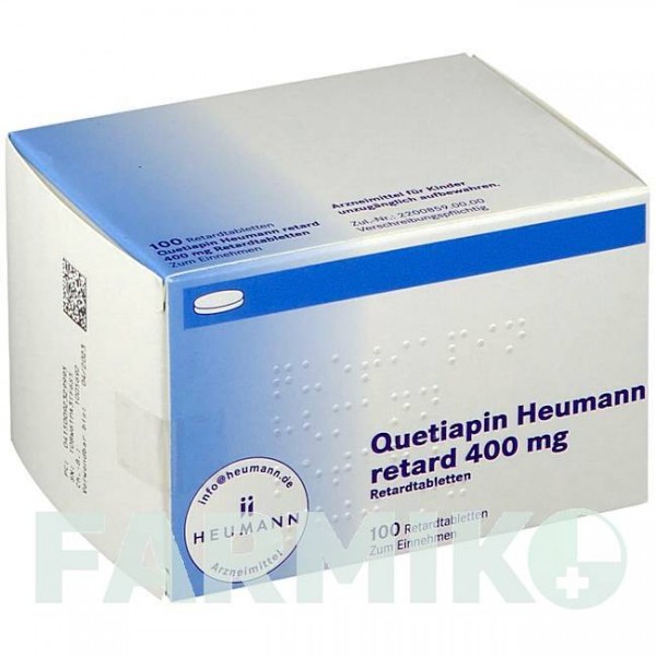 КВЕТИАПИН (QUETIAPIN) 400 мг таблетки 10 шт - Кветиапин HEUMANN PHARMA