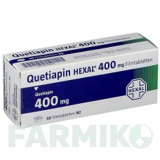 КВЕТИАПИН (QUETIAPIN) 400 мг таблетки 50 шт - Кветиапин HEXAL