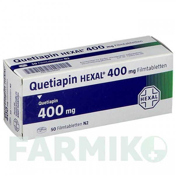 КВЕТИАПИН (QUETIAPIN) 400 мг таблетки 50 шт - Кветиапин HEXAL