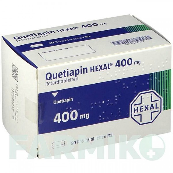 КВЕТИАПИН (QUETIAPIN) 400 мг таблетки 50 шт - Кветиапин HEXAL