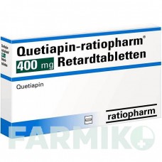 КВЕТИАПИН (QUETIAPIN) 400 мг таблетки 100 шт - Кветиапин RATIOPHARM