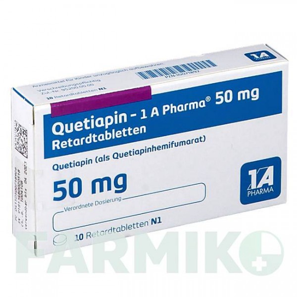 КВЕТИАПИН (QUETIAPIN) 50 мг таблетки 10 шт - Кветиапин 1 A PHARMA