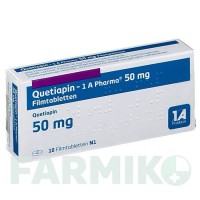 КВЕТИАПИН (QUETIAPIN) 50 мг таблетки 10 шт - Кветиапин 1 A PHARMA