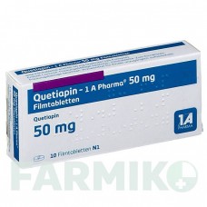 КВЕТИАПИН (QUETIAPIN) 50 мг таблетки 10 шт - Кветиапин 1 A PHARMA