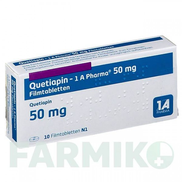 КВЕТІАПІН (QUETIAPIN) 50 мг таблетки 10 шт - Кветіапін 1 A PHARMA