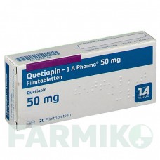 КВЕТИАПИН (QUETIAPIN) 50 мг таблетки 20 шт - Кветиапин 1 A PHARMA