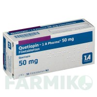КВЕТІАПІН (QUETIAPIN) 50 мг таблетки 50 шт - Кветіапін 1 A PHARMA