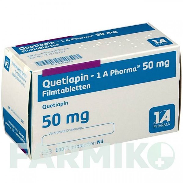 КВЕТИАПИН (QUETIAPIN) 50 мг таблетки 100 шт - Кветиапин 1 A PHARMA