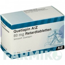 КВЕТИАПИН (QUETIAPIN) 50 мг таблетки 50 шт - Кветиапин ABZ PHARMA