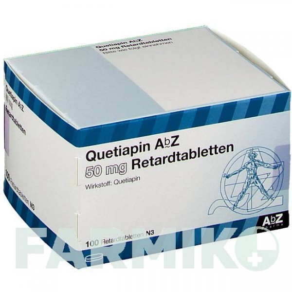 КВЕТИАПИН (QUETIAPIN) 50 мг таблетки 100 шт - Кветиапин ABZ PHARMA