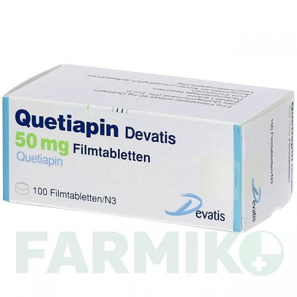 КВЕТІАПІН (QUETIAPIN) 50 мг таблетки 10 шт - Кветіапін DEVATIS