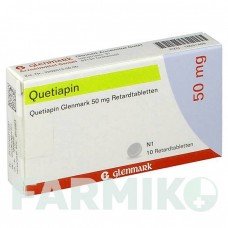 КВЕТИАПИН (QUETIAPIN) 50 мг таблетки 10 шт - Кветиапин GLENMARK