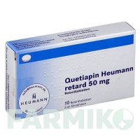 КВЕТИАПИН (QUETIAPIN) 50 мг таблетки 10 шт - Кветиапин HEUMANN PHARMA