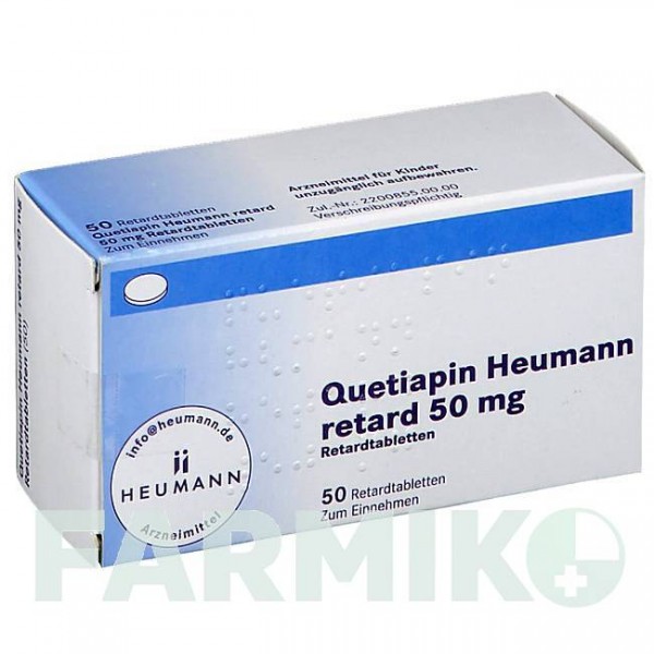 КВЕТИАПИН (QUETIAPIN) 50 мг таблетки 50 шт - Кветиапин HEUMANN PHARMA