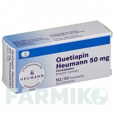 КВЕТИАПИН (QUETIAPIN) 50 мг таблетки 50 шт - Кветиапин HEUMANN PHARMA