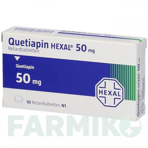 КВЕТИАПИН (QUETIAPIN) 50 мг таблетки 10 шт - Кветиапин HEXAL