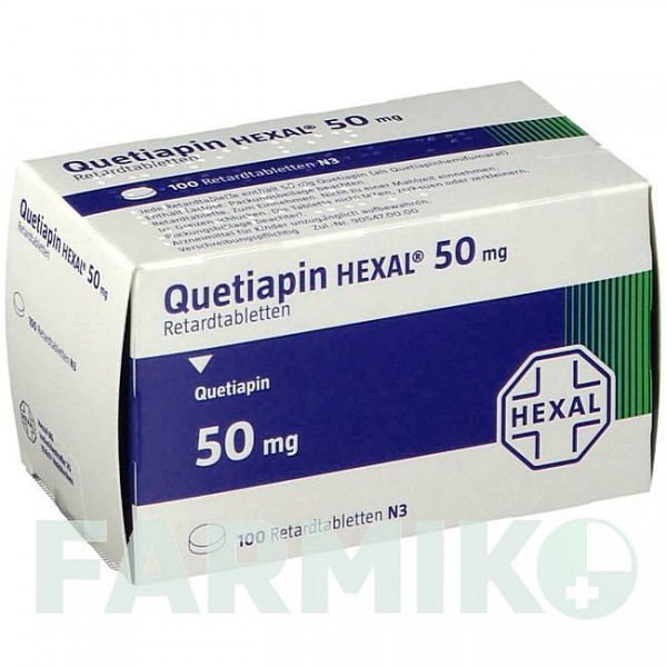 КВЕТИАПИН (QUETIAPIN) 50 мг таблетки 100 шт - Кветиапин HEXAL