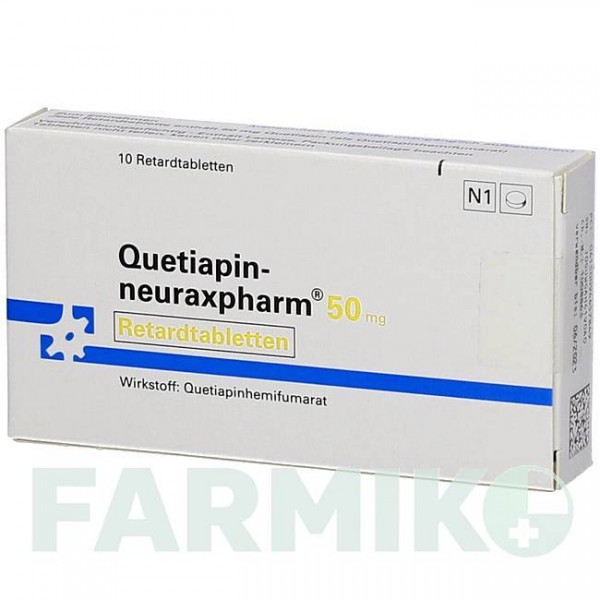 КВЕТИАПИН (QUETIAPIN) 50 мг таблетки 10 шт - Кветиапин NEURAXPHARM