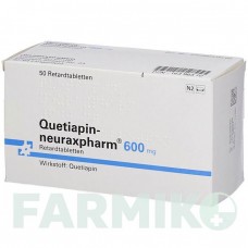 КВЕТІАПІН (QUETIAPIN) 600 мг таблетки 50 шт - Кветіапін NEURAXPHARM