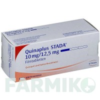 КВИНАПЛЮС (QUINAPLUS) 10 мг/12,5 мг таблетки 100 шт - Квинаприл, Гидрохлоротиазид STADAPHARM