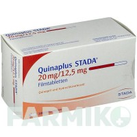 КВИНАПЛЮС (QUINAPLUS) 20 мг/12,5 мг таблетки 50 шт - Квинаприл, Гидрохлоротиазид STADAPHARM