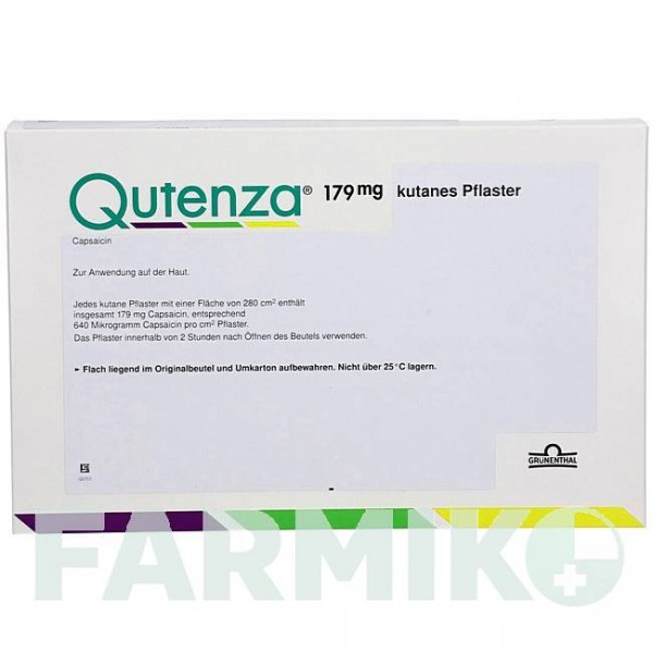 КУТЕНЗА (QUTENZA) 179 мг пластырь 2 шт - Капсаицин KOHLPHARMA