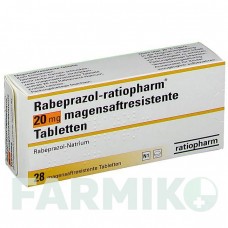 РАБЕПРАЗОЛ (RABEPRAZOL) 20 мг таблетки 28 шт - Рабепразол RATIOPHARM