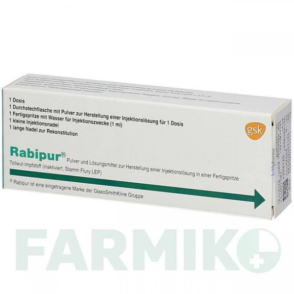 РАБИПУР (RABIPUR) порошок 1 шт - Бешенство инактивированный вирус KOHLPHARMA