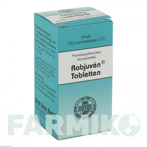 РАБЮВЕН (RABJUVEN) таблетки 100 шт - Гомеопатія ADJUPHARM