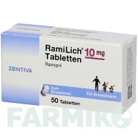 РАМІЛІХ (RAMILICH) 10 мг таблетки 50 шт - Раміприл ZENTIVA