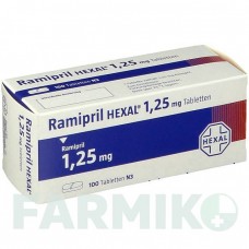 РАМІПРИЛ (RAMIPRIL) 1,25 мг таблетки 100 шт - Раміприл HEXAL