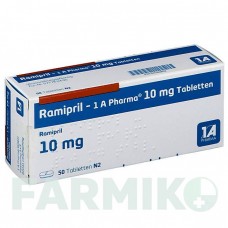 РАМІПРИЛ (RAMIPRIL) 10 мг таблетки 50 шт - Раміприл 1 A PHARMA