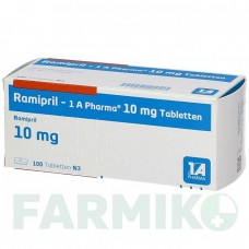 РАМІПРИЛ (RAMIPRIL) 10 мг таблетки 100 шт - Раміприл 1 A PHARMA