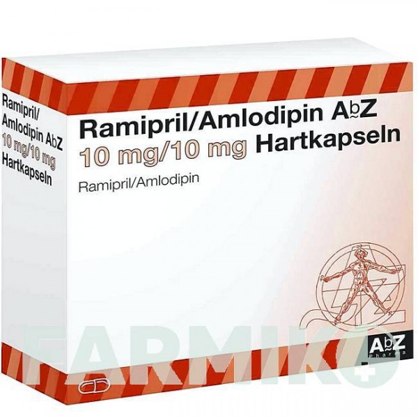 РАМИПРИЛ (RAMIPRIL) 10 мг/10 мг капсулы 98 шт - Рамиприл, Амлодипин ABZ PHARMA