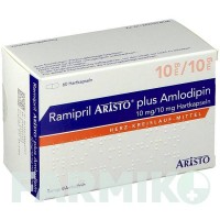 РАМИПРИЛ (RAMIPRIL) 10 мг/10 мг капсулы 60 шт - Рамиприл, Амлодипин ARISTO PHARMA