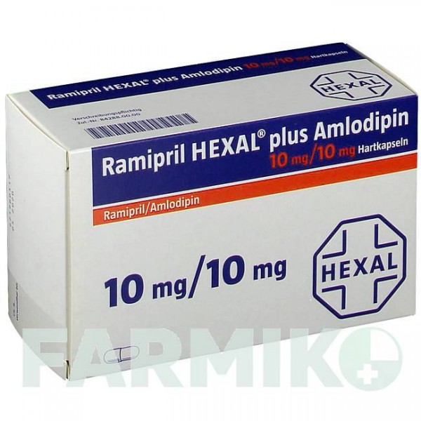 РАМИПРИЛ (RAMIPRIL) 10 мг/10 мг капсулы 30 шт - Рамиприл, Амлодипин HEXAL